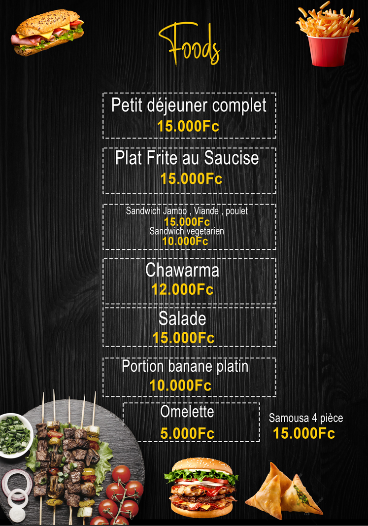 Cafe Safi Menu